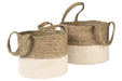 Parrish Natural/White Basket (Set of 2) - Lara Furniture