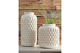 Edwinna Cream Vase (Set of 2) - Lara Furniture