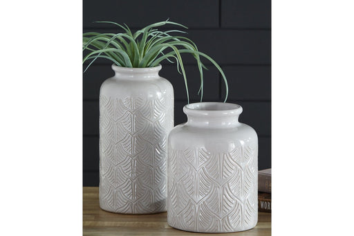 Edwinna Gray Vase (Set of 2) - Lara Furniture