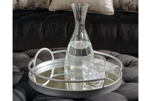 Adria Silver Finish Tray - Lara Furniture