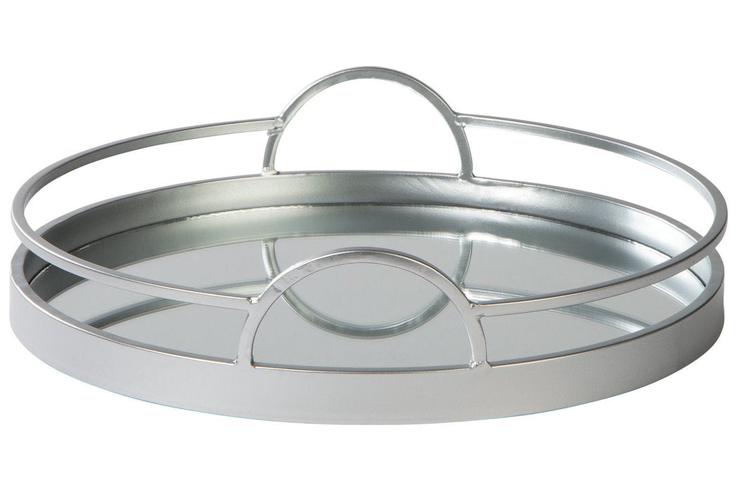 Adria Silver Finish Tray - Lara Furniture