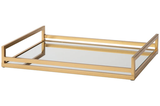 Derex Gold Finish Tray - Lara Furniture