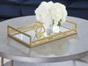 Derex Gold Finish Tray - Lara Furniture