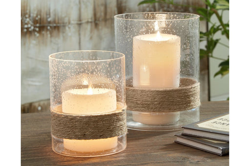 Eudocia Clear Candle Holder (Set of 2) - Lara Furniture