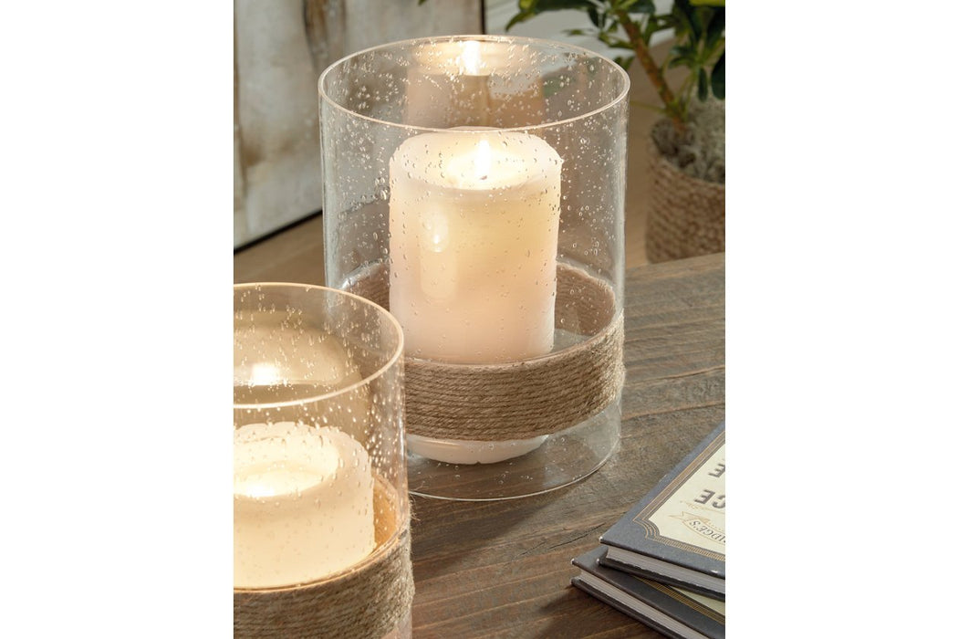 Eudocia Clear Candle Holder (Set of 2) - Lara Furniture