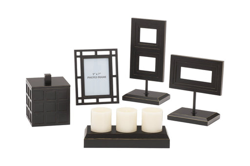 Deidra Black Accessory Set (Set of 5) - Lara Furniture