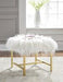 Elissa White Stool - Lara Furniture