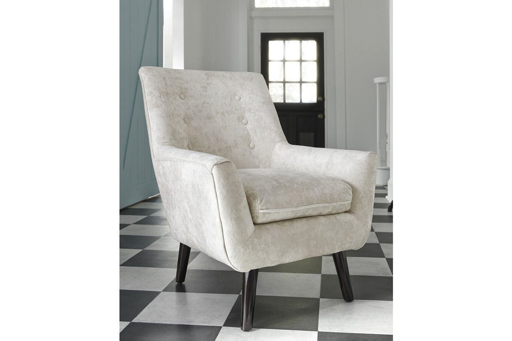 Zossen Ivory Accent Chair - Lara Furniture