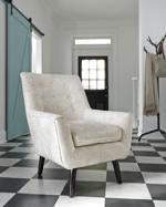 Zossen Ivory Accent Chair - Lara Furniture