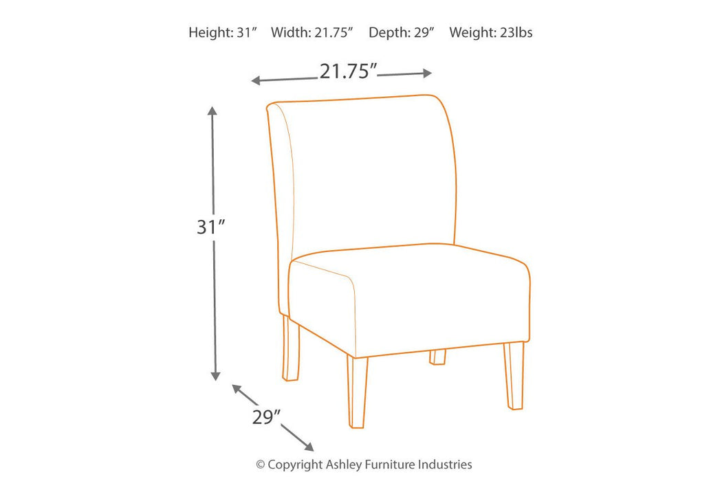 Triptis Charcoal Accent Chair - Lara Furniture