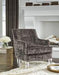 Gloriann Charcoal Accent Chair - Lara Furniture