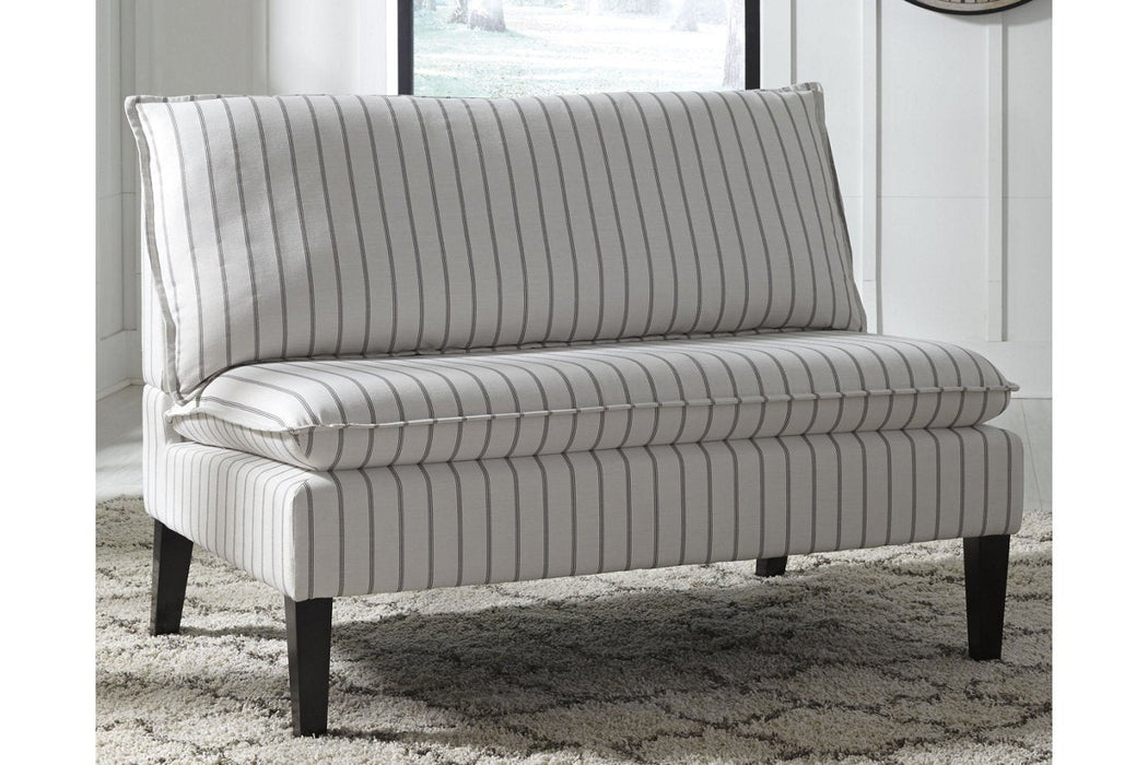 Arrowrock White/Gray Accent Bench - Lara Furniture