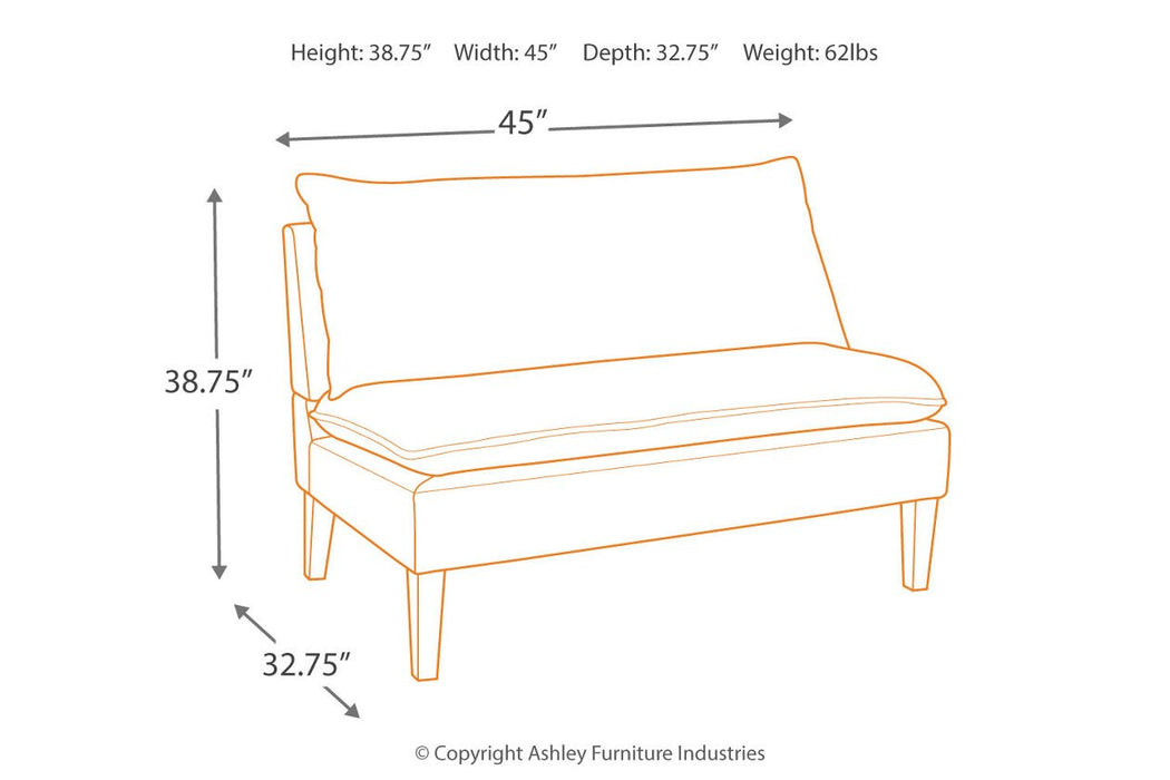 Arrowrock White/Gray Accent Bench - Lara Furniture