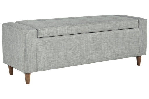 Winler Light Gray Upholstered Accent Bench - Lara Furniture