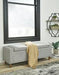 Winler Light Gray Upholstered Accent Bench - Lara Furniture