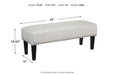 Beauland Ivory Accent Bench - Lara Furniture