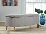 Kaviton Gray Accent Storage Bench - Lara Furniture