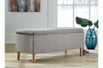 Kaviton Gray Accent Storage Bench - Lara Furniture