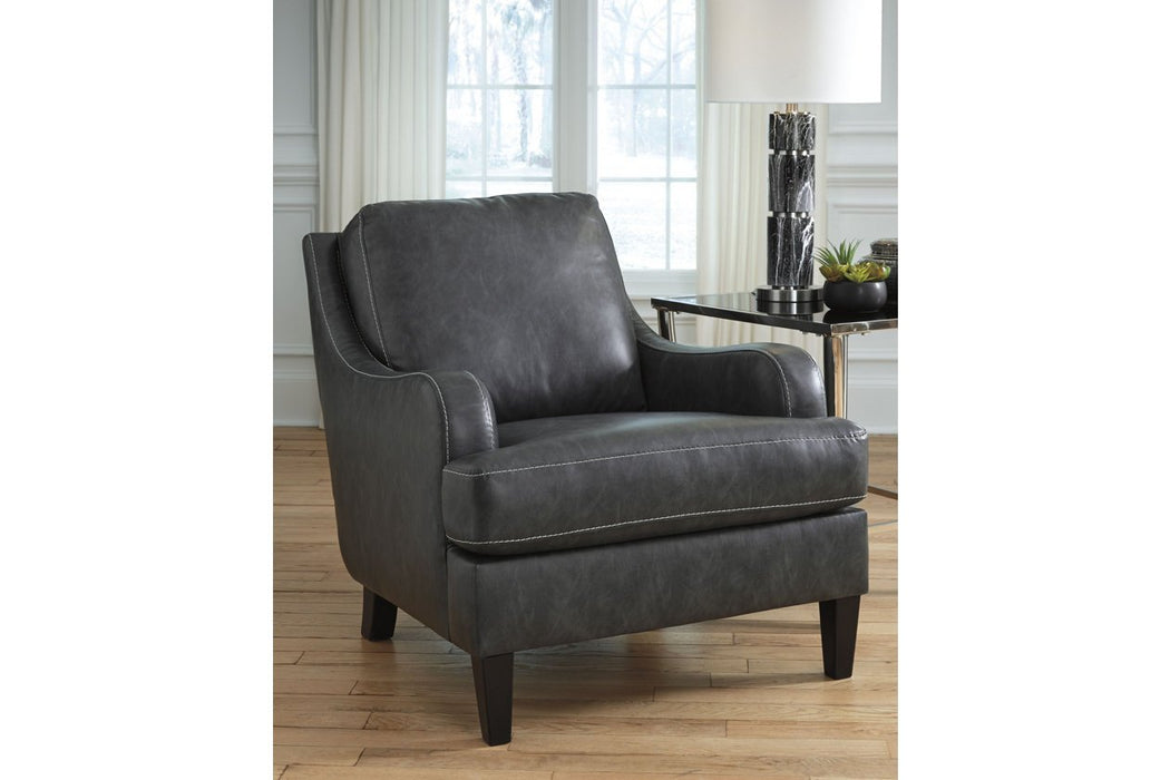 Tirolo Dark Gray Accent Chair - Lara Furniture