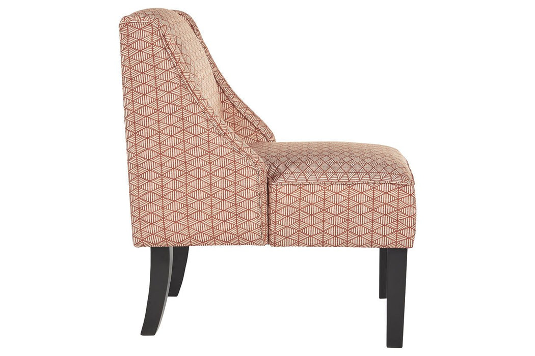 Janesley Orange/Cream Accent Chair - Lara Furniture