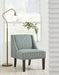 Janesley Teal/Cream Accent Chair - Lara Furniture