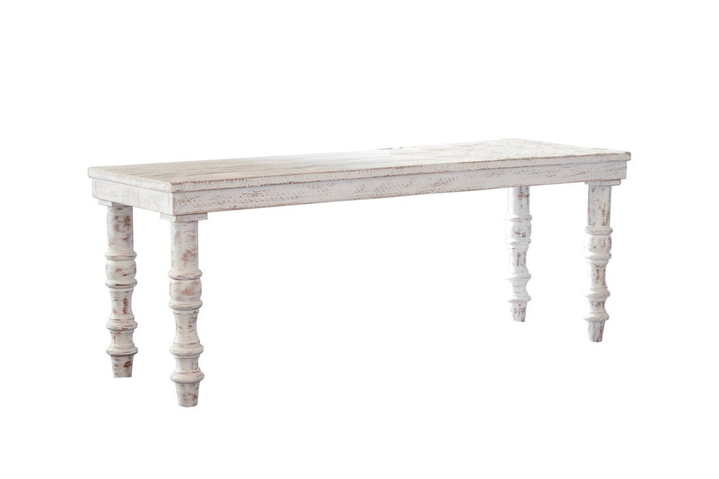 Dannerville White Accent Bench - Lara Furniture