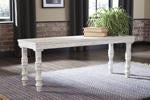 Dannerville White Accent Bench - Lara Furniture