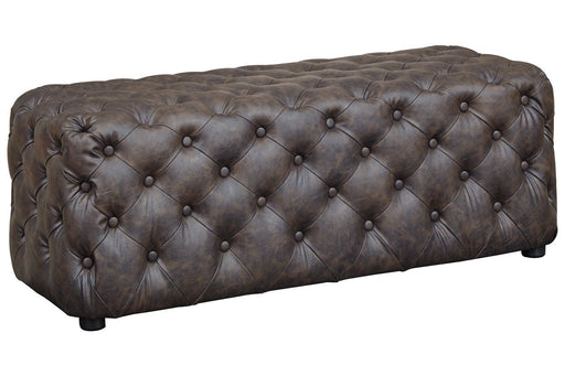 Lister Brown Accent Ottoman - Lara Furniture