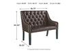 Carondelet Brown Accent Bench - Lara Furniture