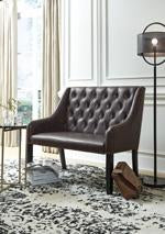 Carondelet Brown Accent Bench - Lara Furniture