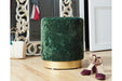 Lancer Green Accent Ottoman - Lara Furniture