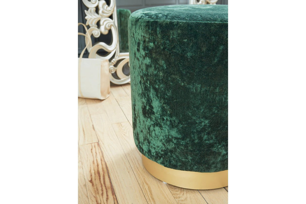 Lancer Green Accent Ottoman - Lara Furniture