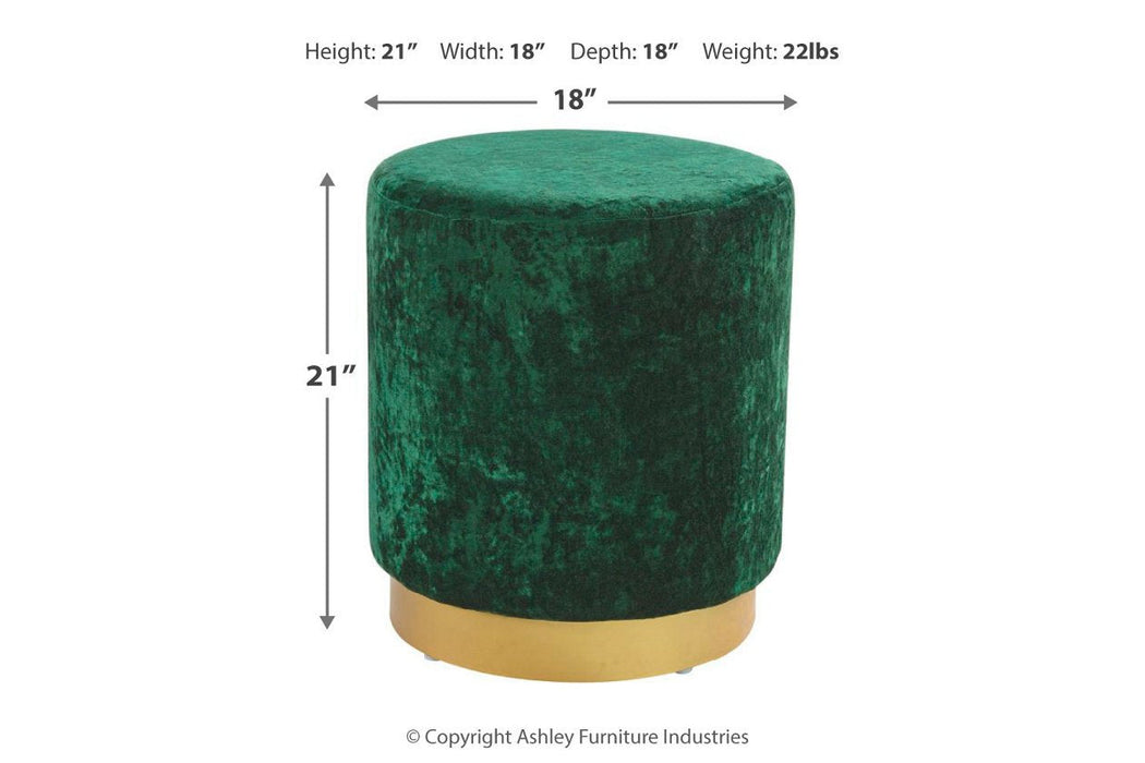 Lancer Green Accent Ottoman - Lara Furniture