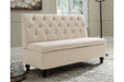 Gwendale Light Beige Storage Bench - Lara Furniture