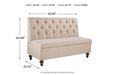 Gwendale Light Beige Storage Bench - Lara Furniture