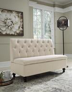 Gwendale Light Beige Storage Bench - Lara Furniture