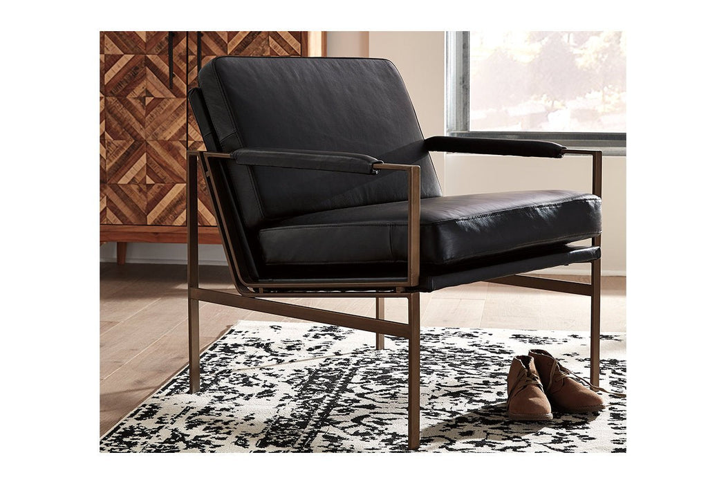 Puckman Black Accent Chair - Lara Furniture