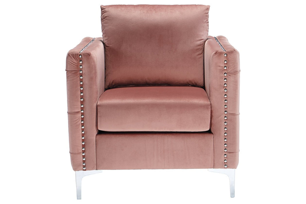 Lizmont Blush Pink Accent Chair - Lara Furniture