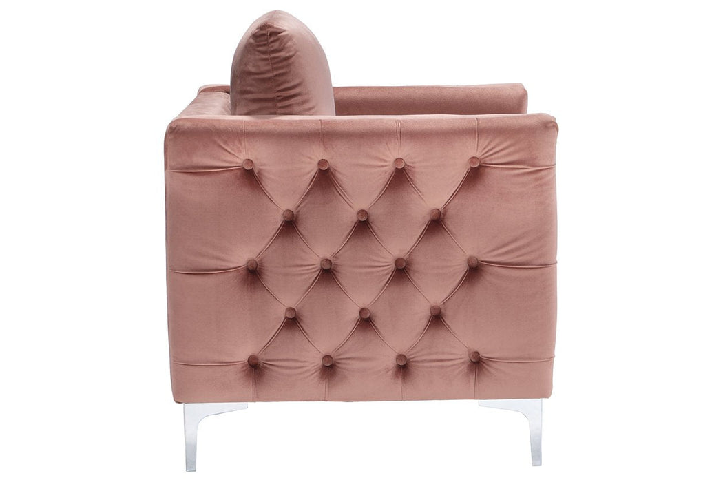 Lizmont Blush Pink Accent Chair - Lara Furniture