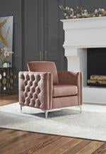 Lizmont Blush Pink Accent Chair - Lara Furniture