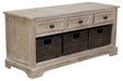 Oslember Light Brown Storage Bench - Lara Furniture