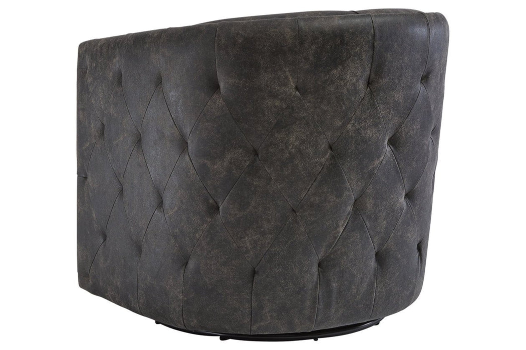 Brentlow Distressed Black Accent Chair - Lara Furniture