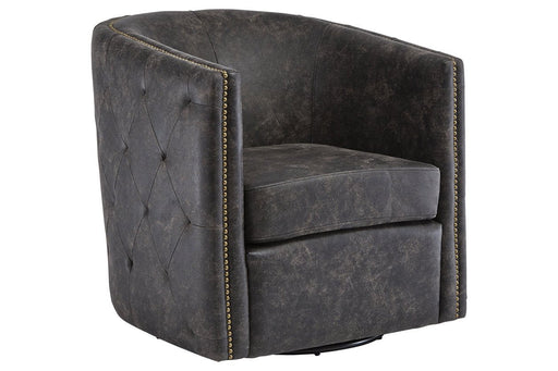 Brentlow Distressed Black Accent Chair - Lara Furniture