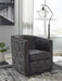 Brentlow Distressed Black Accent Chair - Lara Furniture