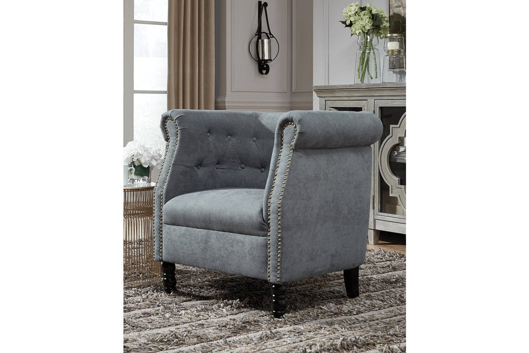 Jacquelyne Slate Blue Accent Chair - Lara Furniture