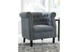 Jacquelyne Slate Blue Accent Chair - Lara Furniture