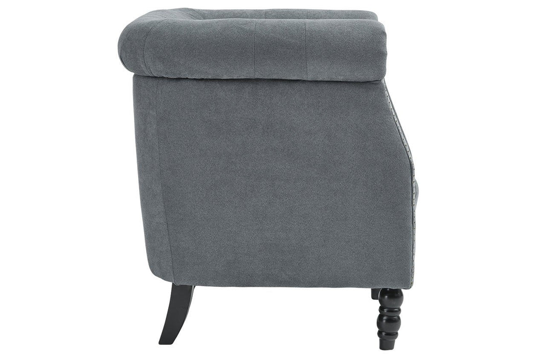 Jacquelyne Slate Blue Accent Chair - Lara Furniture