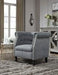 Jacquelyne Slate Blue Accent Chair - Lara Furniture