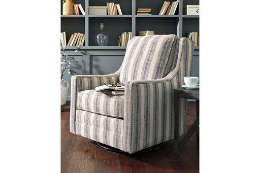 Kambria Ivory/Black Accent Chair - Lara Furniture