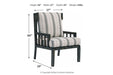 Kelanie Onyx Accent Chair - Lara Furniture